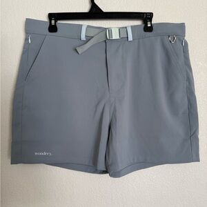 Wondery Women’s Terrain Slate Gray Athletic Shorts with Integrated Belt
